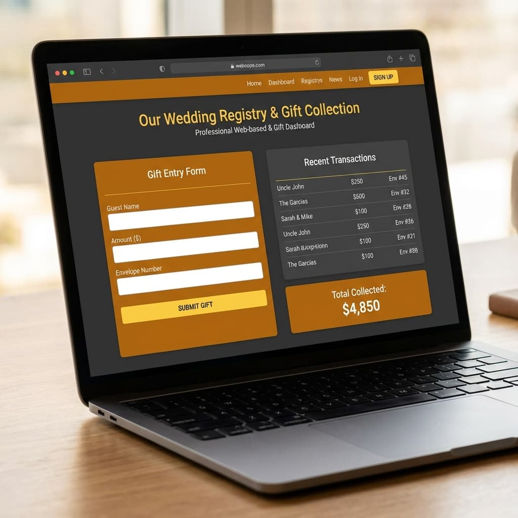 禮金收款紀錄 示意圖